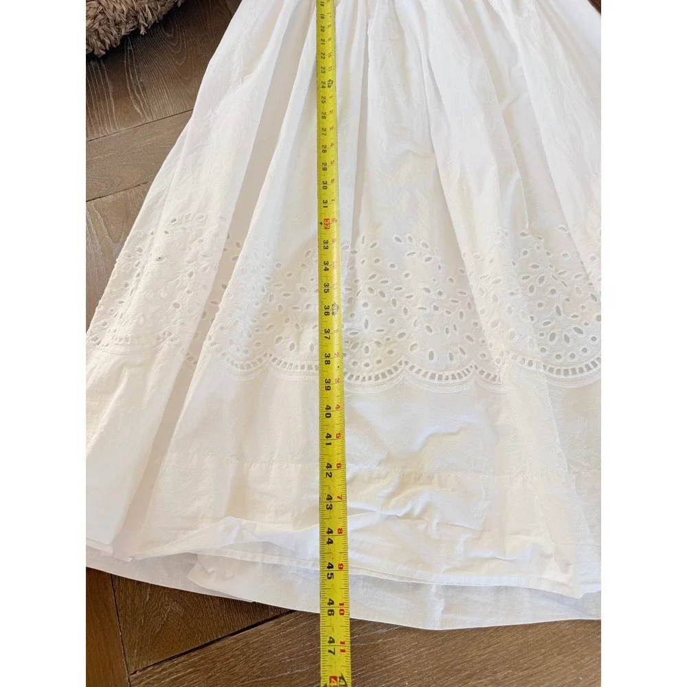 Philosophy‎ Mixed Media Eyelet Dress Womens White Medium